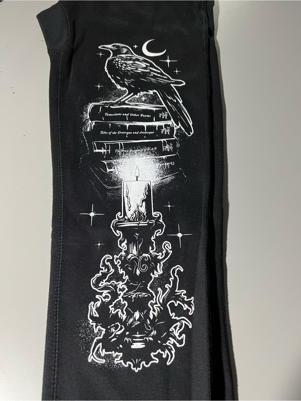 Blackcraft Cult Hail The Raven Edgar Allan Poe Sweatpants Joggers NWT - Picture 5 of 8